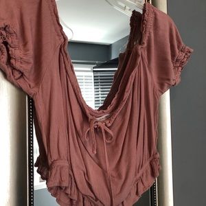 Off-Shoulder Ruffle Crop Top